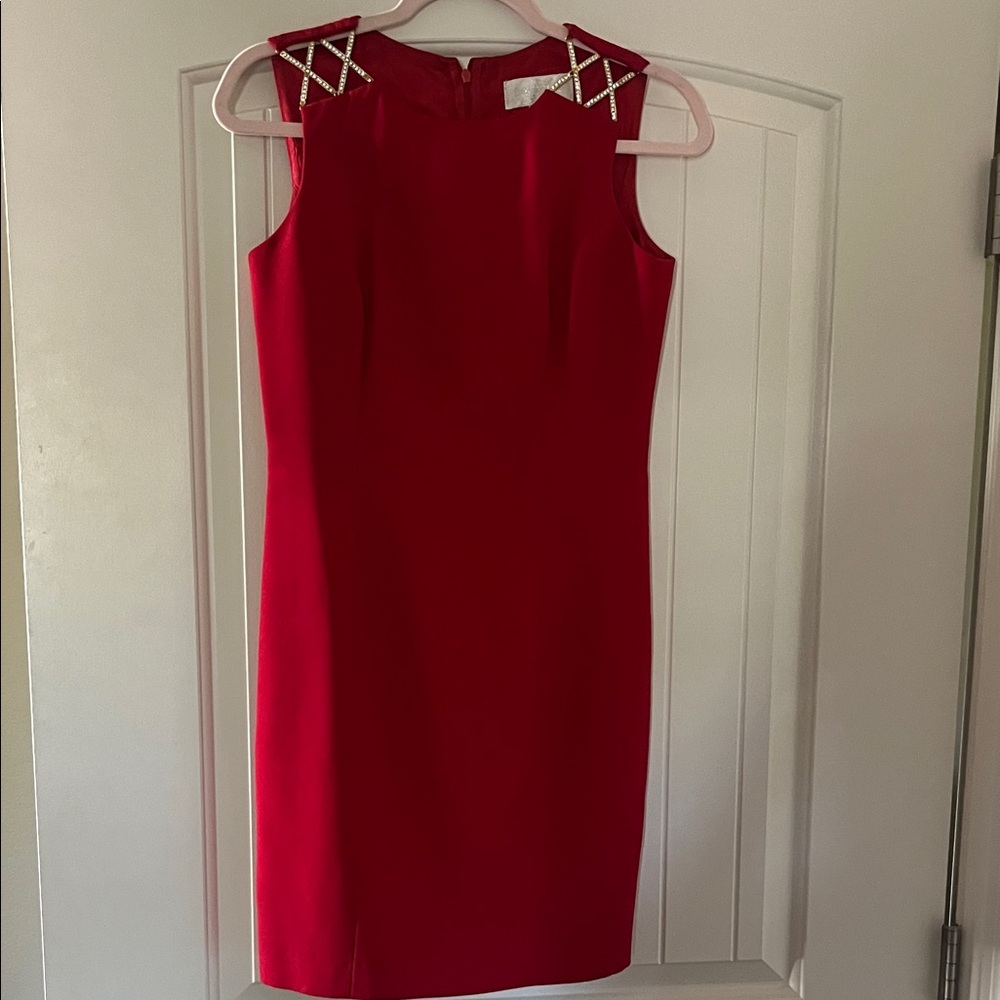 Laundry By Shelli Segal Red Sleeveless Dress